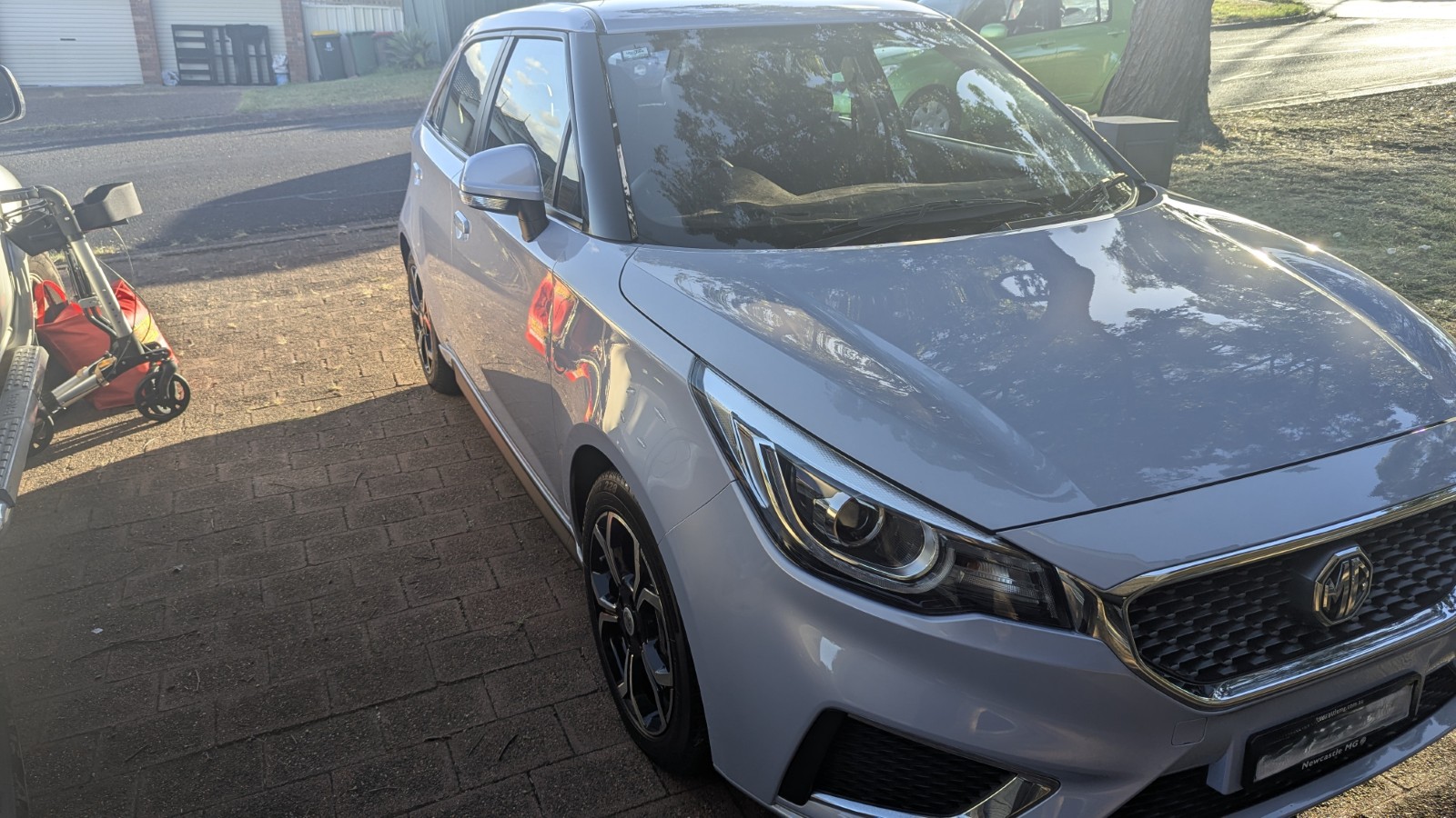 MG front right after detail